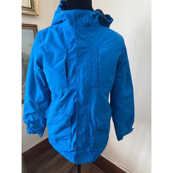 Lands' End Jackets & Blazers - Lands End Womens Blue Hooded Jacket Utility Outdoor Coat Size Small